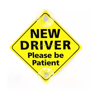 Reflective New Driver Car Sticker Sign Please Be Patient with Sucker Novice Driver Car Window Sticker