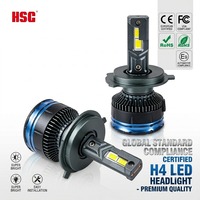 Nouvelle ampoule de phare LED H4 haute puissance 12V 240W, puissance de démarrage 6000K par faisceau, feux de brouillard de voiture, conception à double tube en cuivre