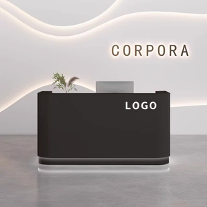 Bàn tiếp tân MDF tối giản hiện đại với đèn LED sang trọng cao cấp cho Thẩm mỹ viện cửa hàng quần áo nhỏ khách sạn/trung tâm mua sắm sử dụng - Product Image 2