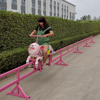 Équipement de parc d'attractions pour fermes et parcs de loisirs : Jeux de course à propulsion humaine, Course amusante tortue et lapin sur piste