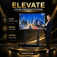 Vente flash : Tableau blanc interactif multimédia tout-en-un avec écran tactile LED de 55 pouces, affichage LCD pour téléconférence, en vente