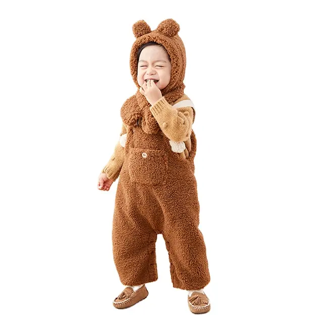 Baby Hosenträger Hose Kleinkind Herbst Baumwolle Ropa De Bebe Berber Fleece Lätzchen Overalls