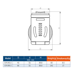 2025 plastique K gaine couteau gaine pinces de verrouillage support de taille magnétique pince de ceinture magnétique - Product Image 2