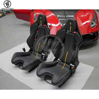 Siège de voiture de course de luxe en cuir et carbone sec, version piste, imperméable, pour Ferrari SF90 296 GTB, intérieur sport personnalisé