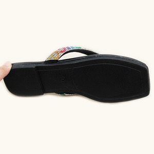 High-quality Summer New Style Outdoor Casual Slip-on Rhinestone Wholesale Stripes or Women's Sandals and slippers - Product Image 6