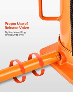 Cric hydraulique pneumatique 20 tonnes entièrement soudé avec poignée manuelle et pompe à air pour voiture, camionnette, réparation automobile, ingénierie industrielle - Product Image 5