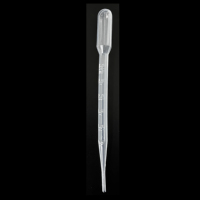 Pipette graduée double échelle épaissie en plastique transparent jetable de laboratoire JUSTOP CL-PA0002C 3ml 160mm 48µl