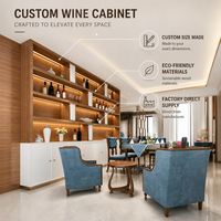 Armoire à vin moderne et écologique avec éclairage LED, construction en bois massif pour un usage domestique