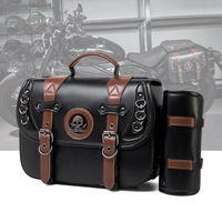 NOUVEAU 2024 Skull Cafe Racer Touring Riding RTS Motorcycle Accessories Side Saddlebags Box Panniers
