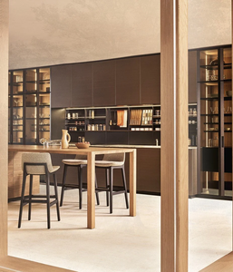 Gabinetes de Cocina Modernos de Roble Personalizados con Puertas de Madera Sólida para Proyectos de Hoteles y Oficinas - Product Image 2