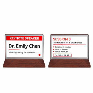Papan Nama Digital E-Ink BLE Nirkabel Dua Sisi, Tag Meja Elektronik yang Dapat Digunakan Kembali untuk Hotel, Ruang Konferensi, dan Ruang Rapat - Product Image 3