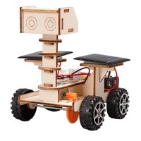 Kit Model Rover Eksplorasi Mars Kayu Kustom Pabrik, DIY STEM Mainan Edukasi Sains, Kerajinan Kendaraan Bermotor Tenaga Surya untuk Anak-Anak