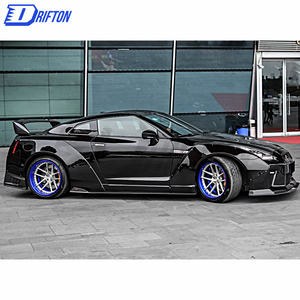 Juego de faldones laterales de fibra de carbono estilo CMST para Nissan GTR R35 Kit de carrocería - Product Image 3