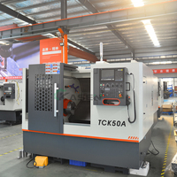 Tour CNC à lit incliné de haute précision pour métaux TCK50A, fabriqué en Chine