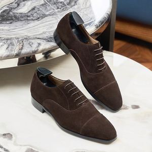 Nouvelles Chaussures Habillées pour Hommes Printemps-Été à Bout Carré, Respirantes, Antidérapantes et à Lacets - Product Image 1