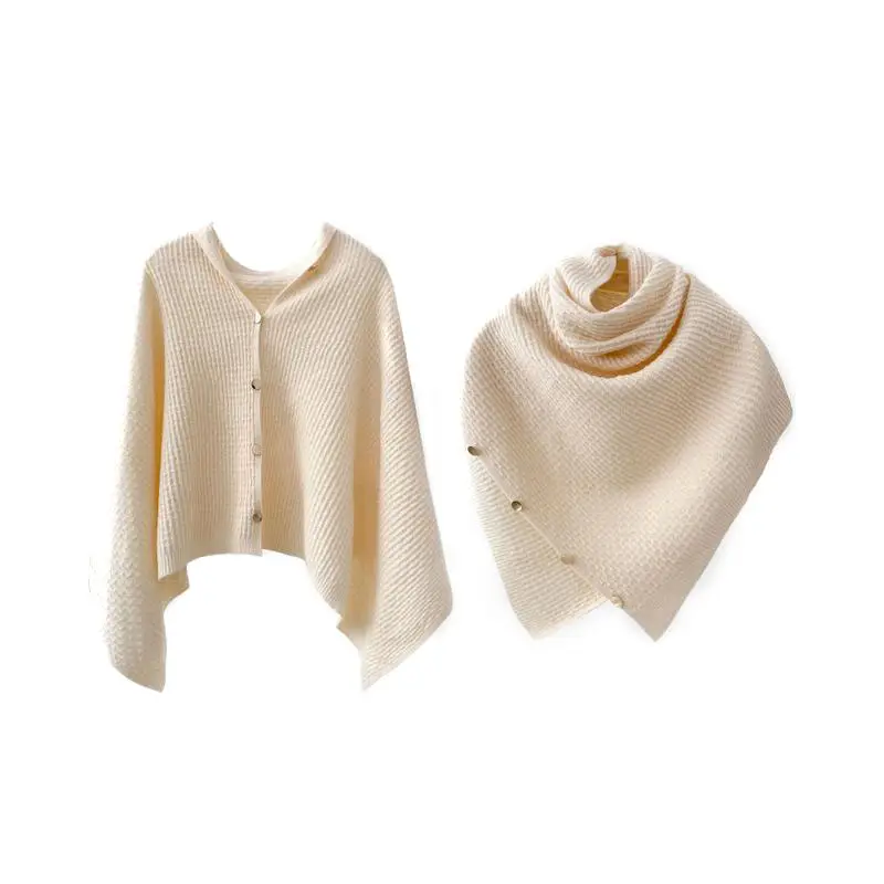 Écharpes en jacquard tricoté pour femme, châle double face, garde au chaud, design personnalisé, collection hiver