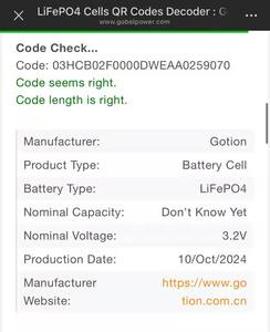 12000회 사이클 Gotion 314Ah 325AH~330Ah 리튬 프리즘형 배터리 3.2V 314Ah 280Ah 340Ah 충전식 LiFePO4 배터리 - Product Image 3