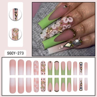 Presse sur les ongles français de pointe en gros presse de luxe sur les ongles boîte d'emballage logo personnalisé 3d presse sur les ongles faits à la main