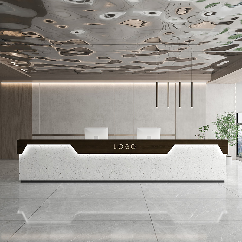 Motif noyer + terrazzo (double plan de travail)