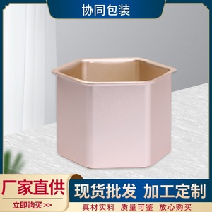 Aluminum Hexagonal Tea Can <b>Small</b> Portable <b>Container</b> For Loose Leaf Tea Food Grade Matte Finish - Product Image 5
