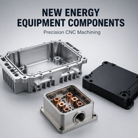 Support de montage pour équipement énergétique, usinage CNC de précision sur mesure en acier inoxydable et aluminium pour pièces usinées