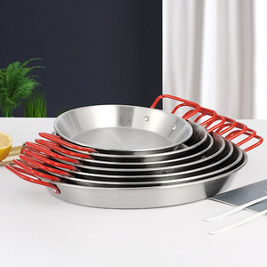 กระทะแบนไม่ติดกระทะสแตนเลสจานอาหารค่ำพร้อมด้ามจับคู่ - Product Image 1