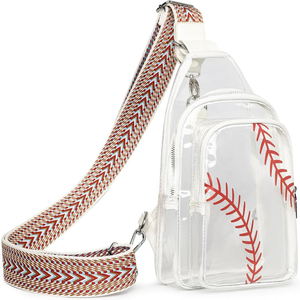 Doorzichtige Honkbaltas Voor Stadionevenementen Pvc-Portemonnees Voor Crossbody-Tas Voor Dames Waterdicht Sportfanny-Pakket - Product Image 2