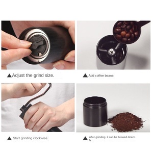 <span class=keywords><strong>Molinillo</strong></span> <span class=keywords><strong>manual</strong></span> de granos de café, con manivela, pequeño, portátil, para el hogar, diseño minimalista, utensilios de café, modelo 08 - Product Image 3