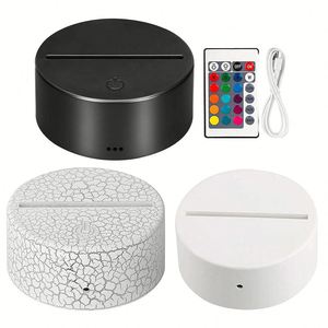 Wholesale Modern RGB ABS 3D LED <b>Night</b> <b>Light</b> Creative Signs Illusion <b>USB</b>-powered Dimmable Lamp with Remote Control for Bedroom - Product Image 2