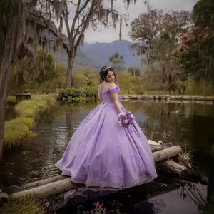 Tulle Evening Gown Long Skirt Off Shoulder Stage <b>Performance</b> Dress Women Formal <b>Wear</b> Green Color - Product Image 4