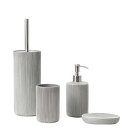 Fabricant de produits de salle de bain en céramique écologiques et personnalisés Ensemble d'accessoires de salle de bain en porcelaine marbrée moderne pour la maison, l'hôtel et les toilettes
