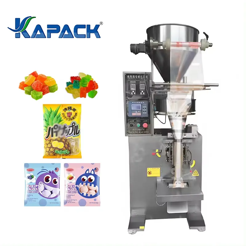 KAPACK Máquina automática de envasado de alimentos pequeños, patatas fritas, aperitivos, llenado y pesaje de gránulos con relleno de vasos volumétrico