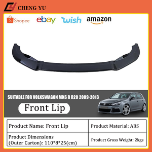 Kit de 3 Piezas de Divisor de Parachoques Delantero Negro Brillante para VW <span class=keywords><strong>Golf</strong></span> <span class=keywords><strong>MK6</strong></span> <span class=keywords><strong>R</strong></span> R20 2009-2013, Kit de Carrocería Aerodinámico, Embellecedor Exterior, Conjunto Deportivo de Mejora - Product Image 2