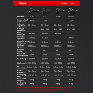 AOCKE AX311C Herramienta de mano portátil Debur Chamfer 45 grados Herramienta neumática de biselado de metal Máquina de biselado - Product Image 6