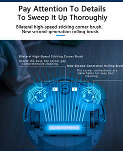 GEERLEPOL V8 Robot aspirador inteligente eléctrico de succión fuerte limpieza en seco y húmedo HEPA batería de larga duración para uso en garaje - Product Image 4