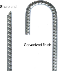 بيع بالجملة عالية التكلفة أداء الصلب المجلفن J هوك استقرار رباط حديد التسليح حصص التخييم في الهواء الطلق خيمة الأرض - Product Image 4