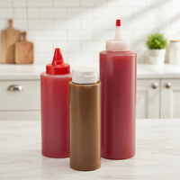 Bouteille souple en plastique vide de qualité alimentaire 250ML 360ML 500ML avec bouchon à clapet pour Ketchup, Mayonnaise, Sauce Chili, Sauce Tomate, Sauce Salade, Sauce Piquante, Confiture