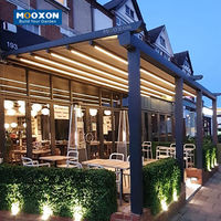 Auvent de toit motorisé rétractable de luxe en PVC avec auvent étanche réglable pour les patios, la piscine et les espaces extérieurs