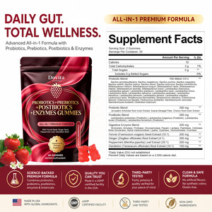 Gomitas Probióticas Veganas OEM ODM con 5 Mil Millones de UFC para la Salud Intestinal, Sin GMO, Sin Azúcar, Venta al Por Mayor, B2B - Product Image 2
