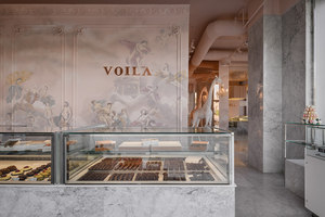 Boulangerie Salon de Thé Vintage Rénovation Intérieure Complète Armoires en Bois Personnalisées Rangement Classique - Product Image 5