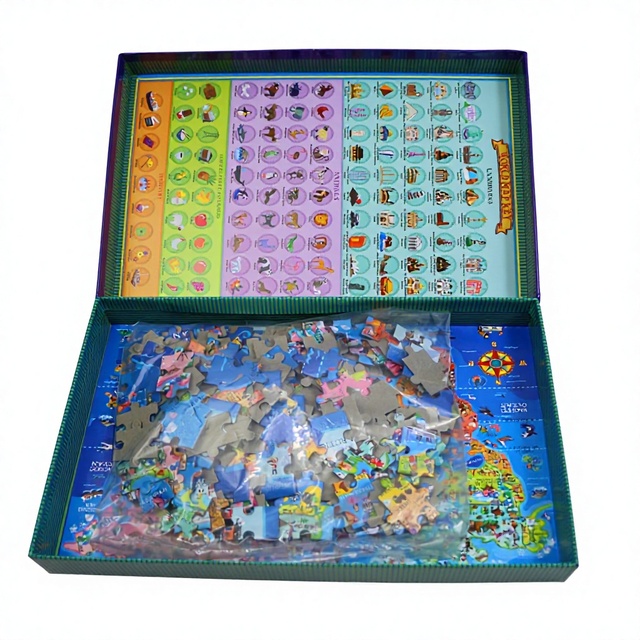 World Geography Jigsaw Puzzle 200 Piece for Kids Custom Educational Kid World and USA Map 200 Pieces Paper Jigsaw Puzzle