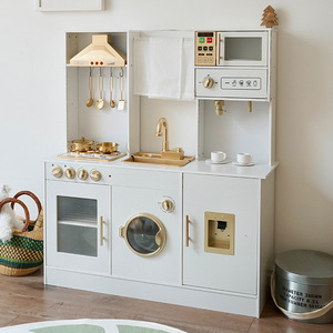 Cucina <span class=keywords><strong>Giocattolo</strong></span> Luminosa in Legno per Bambini in Stile Moderno Europeo per Giochi di Imitazione - Product Image 3