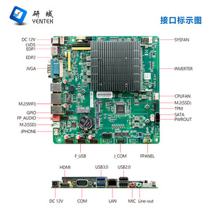 เมนบอร์ดอุตสาหกรรม Yentek LS642 Mini ITX J6412 Quad-Core รองรับ Dual EDP LVDS HDMI VGA SATA DDR4 ช่องเดียว - Product Image 1