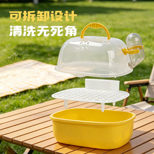 Cage à oiseaux panoramique transparente, sac de transport portable, cage à oiseaux décorative pour perruches, pour usage extérieur. - Product Image 1