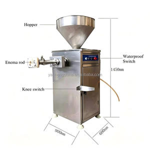 Máquina automática de embutir salchichas al vacío YN, máquina de relleno de salami con enlazador de torsión cuantitativo preciso para salchichas crujientes - Product Image 3