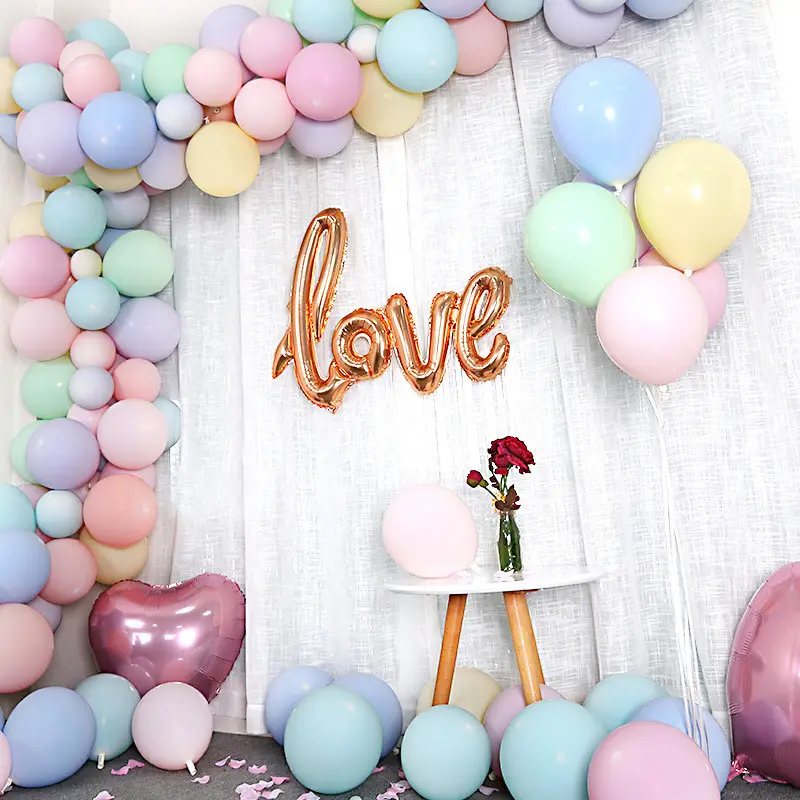 12 Inch Candy色Macaron Latex Balloons Wedding Outdoor用品Partyベビー誕生日パーティーHelium Latex Macaron Balloons