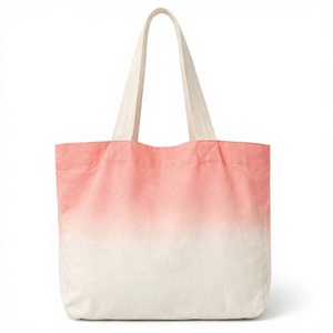 Sac de plage en coton avec fermeture éclair et poignée d'épaule, nouveau design, couleur dégradée personnalisée, cadeau d'été pour femme - Product Image 4
