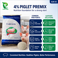 Prémélange d'alimentation pour porcelets à 4 %, formule de nurserie pour la transition de sevrage, avec stabilisation et contrôle de la croissance, pour usage agricole, avec instructions techniques
