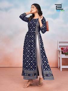 Nueva colección de bodas y fiestas Rayon Kurtis Ropa india y pakistaní para exportación Venta Long Kurti - Product Image 6