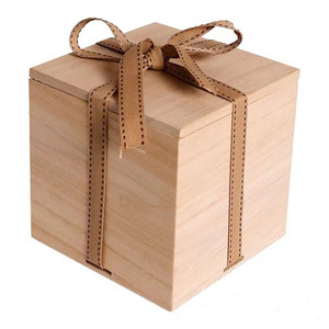 Caja de Madera de Paulownia Cuadrada Hecha a Mano, Embalaje de Regalo Personalizado - Product Image 3